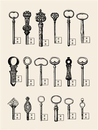 Picture of Vintage Style USB Keys