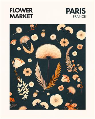 Picture of Flower Market Paris Poster