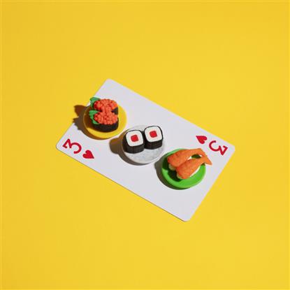 Picture of Sushi Selection on a Playing Card
