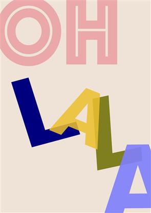 Picture of Ooh La La Typography Poster