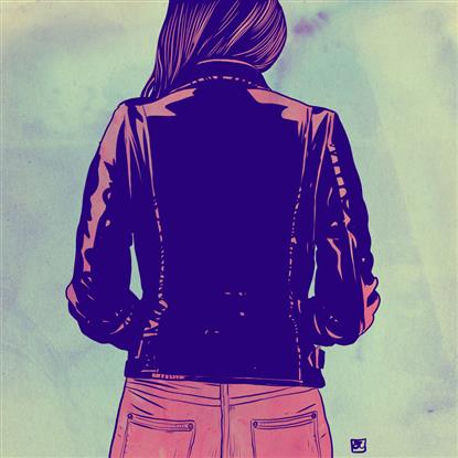 Picture of Retro Lether Jacket Poster