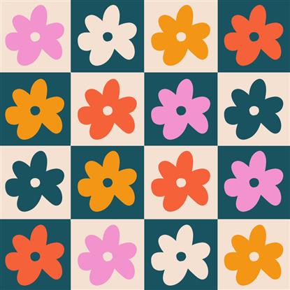 Picture of Floral Checkers