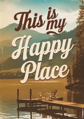 Picture of This is my Happy Place Typography Poster 