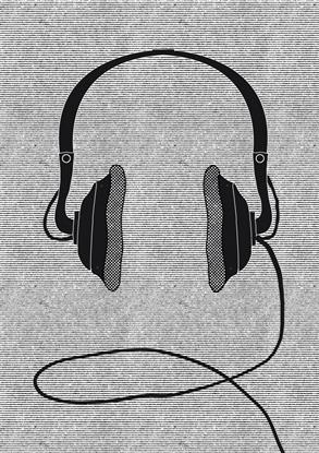 Picture of Retro Headphones Poster