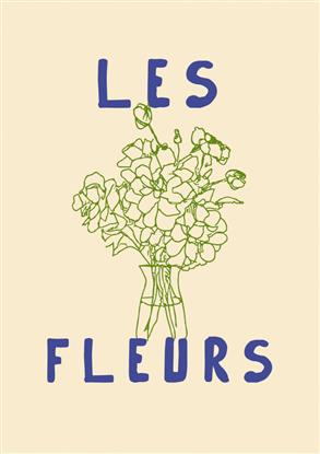 Picture of Les Fleurs Typography Poster