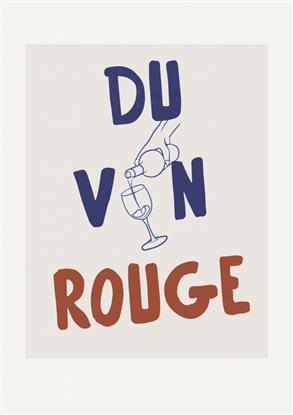Picture of Du VN Rouge Typography Poster