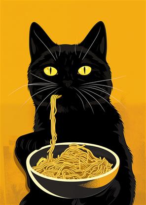 Picture of Noodle Cat Poster