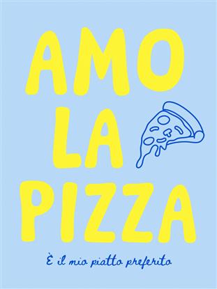 Image de Amo la pizza Typography Poster