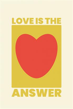 Image de Love is the Answer Typography Poster