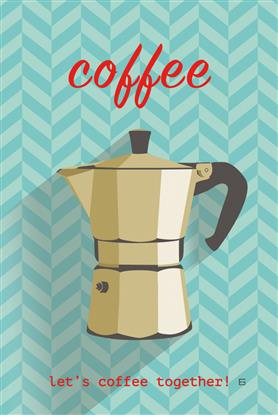 Image de Lets Coffee Together Typography Poster