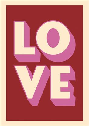 Image de Love Staked Typography Poster