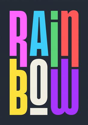 Picture of Rainbow Typography Poster