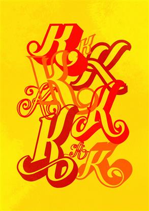 Image de Letter K Typography Poster