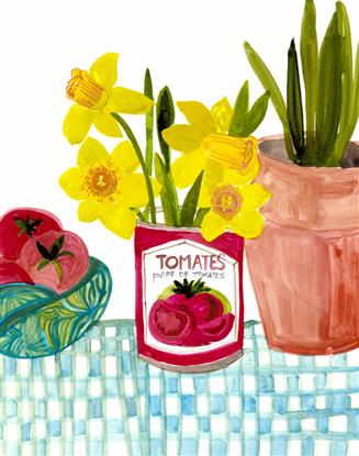 Image de Tomatos and Daffodils Poster 