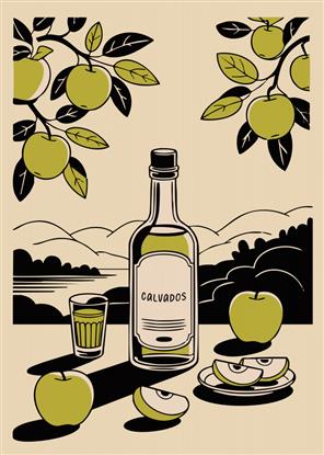 Image de Calvados Bottle Poster