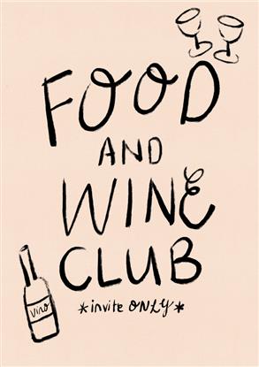 Image de Food and Wine Club Typography Poster